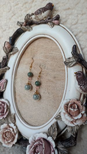 Обеци стъклени Перли 